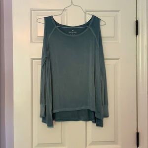 long sleeve off the shoulder top